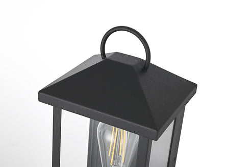 Elegant Lighting Neil 1 Light Wall Sconce W6.7 Inch E6.2 Inch H14.2 Inch in Black Model: OD411W14BK