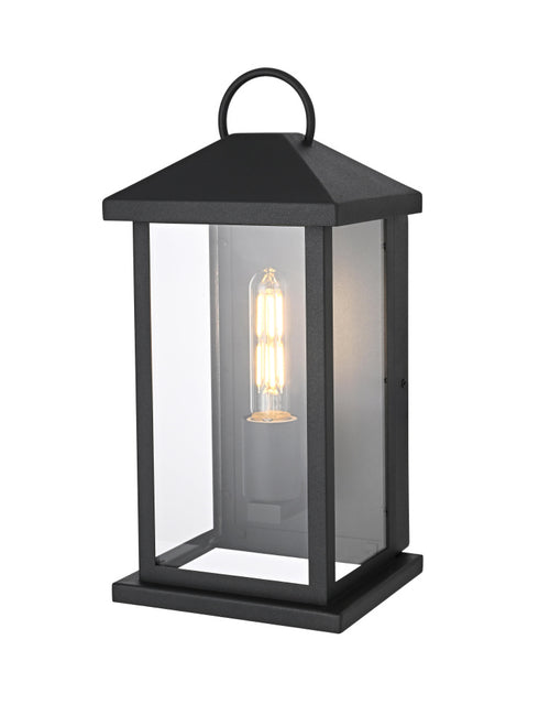 Elegant Lighting Neil 1 Light Wall Sconce W6.7 Inch E6.2 Inch H14.2 Inch in Black Model: OD411W14BK