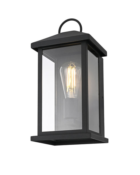 Elegant Lighting Neil 1 Light Wall Sconce W6.7 Inch E6.2 Inch H14.2 Inch in Black Model: OD411W14BK