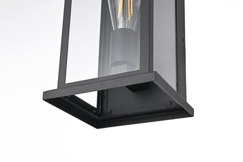 Elegant Lighting Neil 1 Light Wall Sconce W6.7 Inch E6.2 Inch H14.2 Inch in Black Model: OD411W14BK