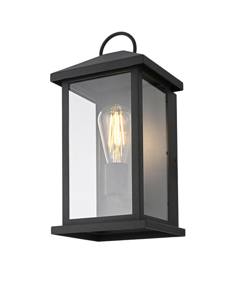Elegant Lighting Neil 1 Light Wall Sconce W7.1 Inch E6.7 Inch H14.7 Inch in Black Model: OD411W15BK