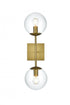 Elegant Lighting Neri 6 inch Wall Sconce Clear Shade in Chrome in Chrome and Clear Finish Model: LD2357C