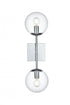 Elegant Lighting Neri 6 inch Wall Sconce Clear Shade in Chrome in Chrome and Clear Finish Model: LD2357C