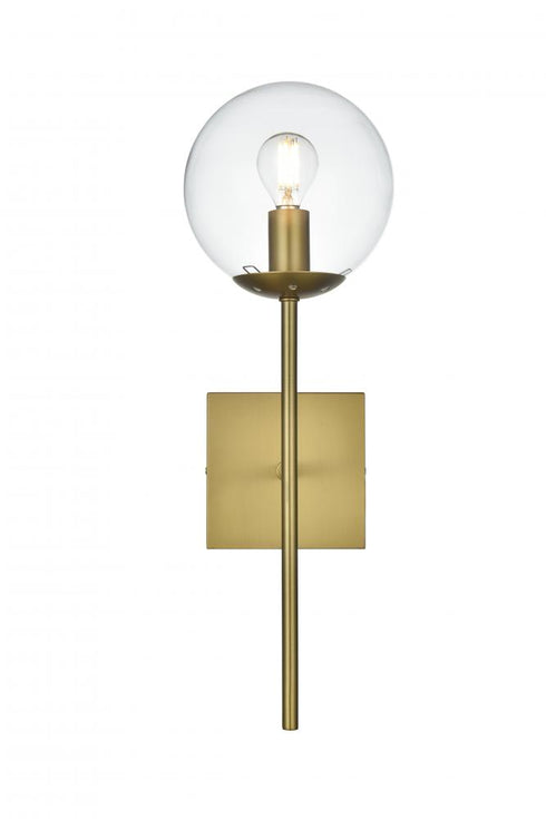 Elegant Lighting Neri 6 inch Wall Sconce Clear Shade in Chrome in Chrome and Clear Finish Model: LD2359C