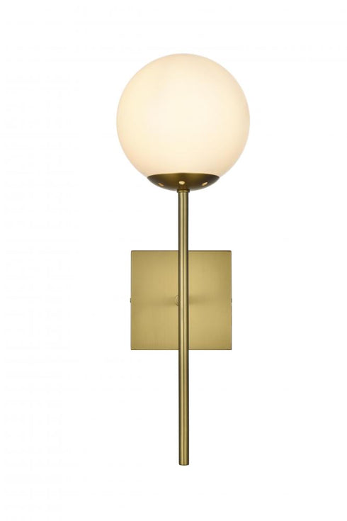 Elegant Lighting Neri 6 inch Wall Sconce White Shade in Chrome in Chrome and White Finish Model: LD2360C