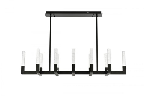 Elegant Lighting Noemi 54 Inch Adjustable LED Pendant in Black Model: 1030G54BK