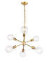 Elegant Lighting Nolan 6 light in Brass pendant Model: LD5034D16BR
