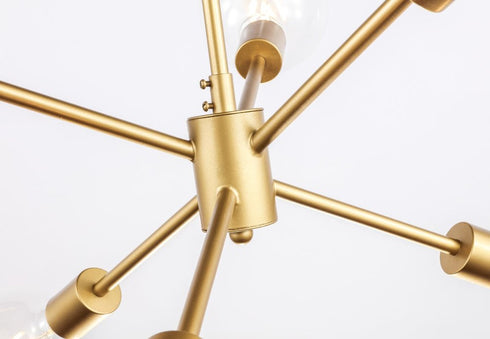 Elegant Lighting Nolan 6 light in Brass pendant Model: LD5034D16BR