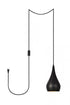 Elegant Lighting Nora 1 Light in Black plug in pendant Model: LDPG2001