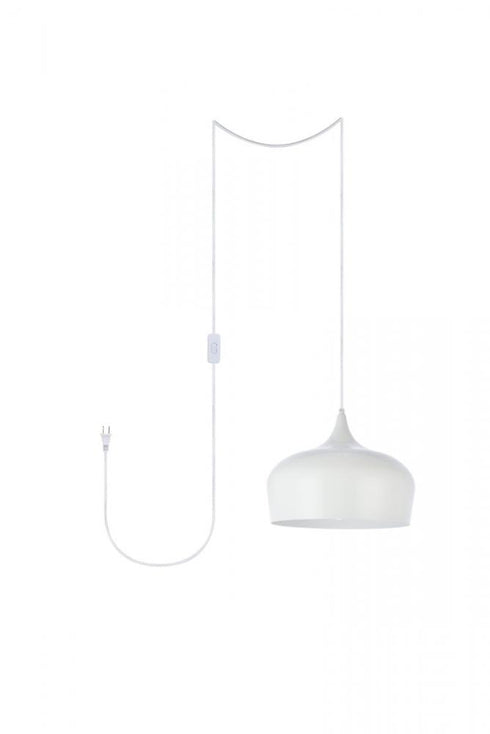 Elegant Lighting Nora 1 Light in Black plug in pendant Model: LDPG2003