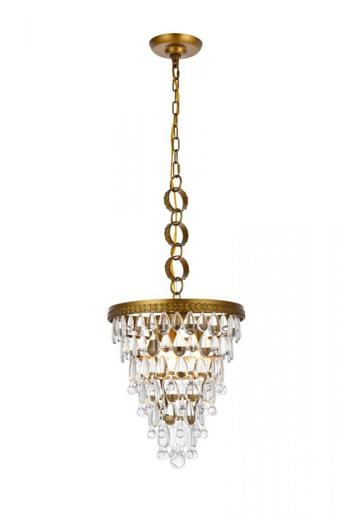 Elegant Lighting Nordic 3 Light Pendant Model: 1219D13BR/RC