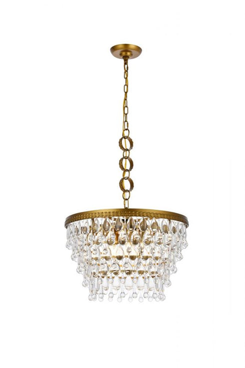 Elegant Lighting Nordic 5 Light Pendant Model: 1219D19BR/RC