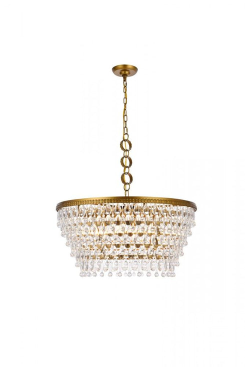 Elegant Lighting Nordic 6 Light Chandelier Model: 1219D28BK/RC