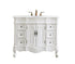 Elegant Lighting Oakland 42 Inch Single Bathroom Vanity in Antique White with Ivory White Engineered Marble Model: VF38842AW-VW