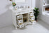 Elegant Lighting Oakland 42 Inch Single Bathroom Vanity in Antique White with Ivory White Engineered Marble Model: VF38842AW-VW