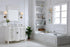 Elegant Lighting Oakland 42 Inch Single Bathroom Vanity in Antique White with Ivory White Engineered Marble Model: VF38842AW-VW