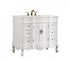 Elegant Lighting Oakland 42 Inch Single Bathroom Vanity in Antique White with Ivory White Engineered Marble Model: VF38842AW-VW