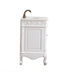 Elegant Lighting Oakland 42 Inch Single Bathroom Vanity in Antique White with Ivory White Engineered Marble Model: VF38842AW-VW