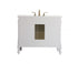 Elegant Lighting Oakland 42 Inch Single Bathroom Vanity in Antique White with Ivory White Engineered Marble Model: VF38842AW-VW