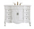 Elegant Lighting Oakland 48 Inch Single Bathroom Vanity in Antique White with Ivory White Engineered Marble Model: VF38848AW-VW