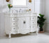 Elegant Lighting Oakland 48 Inch Single Bathroom Vanity in Antique White with Ivory White Engineered Marble Model: VF38848AW-VW