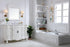 Elegant Lighting Oakland 48 Inch Single Bathroom Vanity in Antique White with Ivory White Engineered Marble Model: VF38848AW-VW