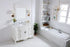 Elegant Lighting Oakland 48 Inch Single Bathroom Vanity in Antique White with Ivory White Engineered Marble Model: VF38848AW-VW
