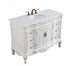 Elegant Lighting Oakland 48 Inch Single Bathroom Vanity in Antique White with Ivory White Engineered Marble Model: VF38848AW-VW