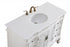 Elegant Lighting Oakland 48 Inch Single Bathroom Vanity in Antique White with Ivory White Engineered Marble Model: VF38848AW-VW