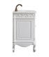 Elegant Lighting Oakland 48 Inch Single Bathroom Vanity in Antique White with Ivory White Engineered Marble Model: VF38848AW-VW