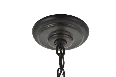 Elegant Lighting Octavia 3 light in Brass and Dark Brown Pendant Model: LD4006D14BRD