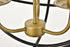 Elegant Lighting Octavia 3 light in Brass and Dark Brown Pendant Model: LD4006D14BRD