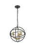 Elegant Lighting Octavia 3 light in Brass and Dark Brown Pendant Model: LD4006D14BRD