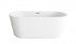 Elegant Lighting Odette 59 inch Soaking Bathtub in Glossy White with Brushed Gold Trim Model: BT10659GW-BGD