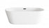 Elegant Lighting Odette 65 inch Soaking Bathtub in Glossy White with Brushed Gold Trim Model: BT10665GW-BGD