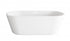 Elegant Lighting Odette 71 inch Soaking Bathtub in Glossy White with Brushed Gold Trim Model: BT10671GW-BGD