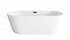 Elegant Lighting Odette 71 inch Soaking Bathtub in Glossy White with Brushed Gold Trim Model: BT10671GW-BGD