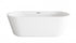 Elegant Lighting Odette 71 inch Soaking Bathtub in Glossy White with Brushed Gold Trim Model: BT10671GW-BGD