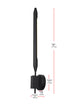 Elegant Lighting Odin 1 Light Wall Sconce W4.7 Inch E3.5 Inch H28.0 Inch in Black Model: OD401W28BK