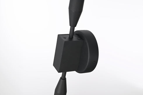 Elegant Lighting Odin 2 Light Wall Sconce W4.9 Inch E3.5 Inch H49.5 Inch in Black Model: OD401W50BK
