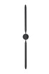 Elegant Lighting Odin 2 Light Wall Sconce W4.9 Inch E3.5 Inch H49.5 Inch in Black Model: OD401W50BK