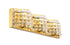 Elegant Lighting Ollie 3 light in Brass and Clear Crystals wall sconce Model: LD7016BR