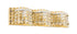 Elegant Lighting Ollie 3 light in Brass and Clear Crystals wall sconce Model: LD7016BR