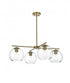 Elegant Lighting Opus 30.5 inch Pendant Clear Shade in Satin Gold in Satin Gold and Clear Finish Model: LD2331SG