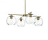 Elegant Lighting Opus 30.5 inch Pendant Clear Shade in Satin Gold in Satin Gold and Clear Finish Model: LD2331SG