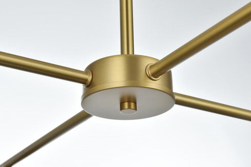 Elegant Lighting Opus 30.5 inch Pendant Clear Shade in Satin Gold in Satin Gold and Clear Finish Model: LD2331SG