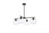 Elegant Lighting Opus 4 lights black pendant in Black and Clear Finish Model: LD2331BK