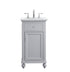 Elegant Lighting Otto 19 Inch Single Bathroom Vanity in Antique White with Ivory White Engineered Marble Model: VF12319AW-VW