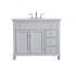 Elegant Lighting Otto 42 Inch Single Bathroom Vanity in Antique White with Ivory White Engineered Marble Model: VF12342AW-VW
