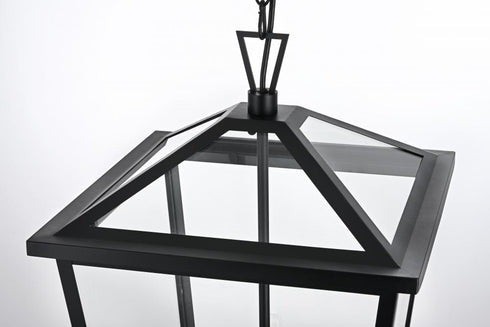 Elegant Lighting Oxford 7 inch Outdoor Pendant in Black Model: OD334H22BK
